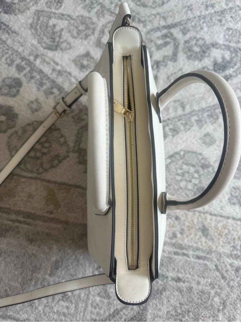Love Moschino White Double-Heart Satchel with Detachable Strap BRAND NEW